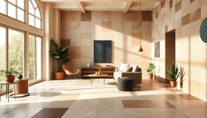 Des designs de carreaux de carrelage élégants présents dans un espace intérieur moderne.