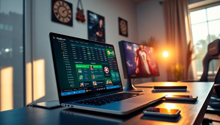 Engaging online betting scene showcasing fly88.com with modern user interface.