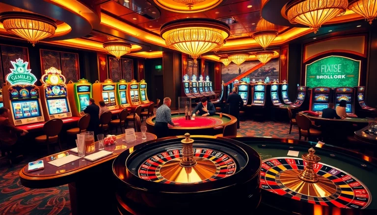 Experience thrilling gameplay at https://topclub.site/ with high-stakes poker and vibrant slots in a luxurious casino setting.