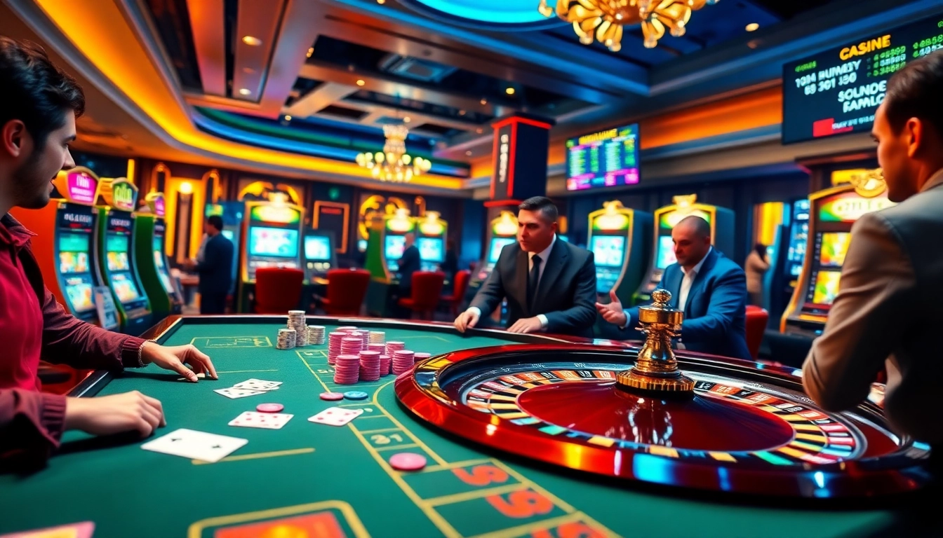 Exciting online gambling experience at https://f8bet.dental/ featuring poker chips and a roulette wheel.