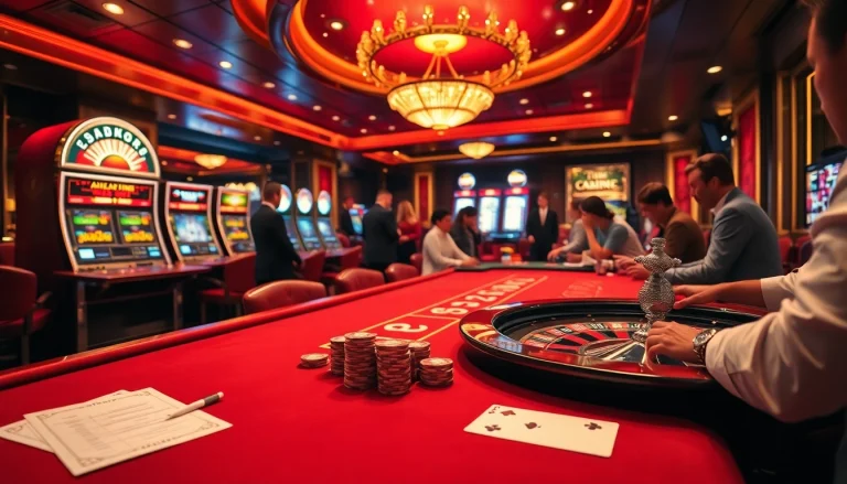 Engaging gamblers at a luxurious MB66 poker table with vibrant chips and cards.